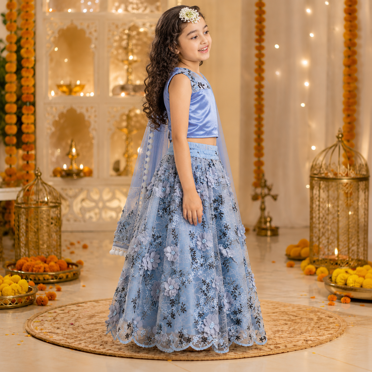 Blue Lehenga Choli – Elegant Festive Party Wear