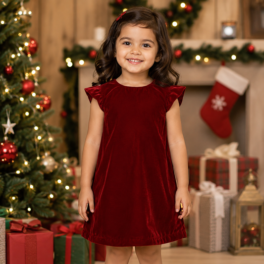 Red Velvet Dress for Those Cool Xmas Parties