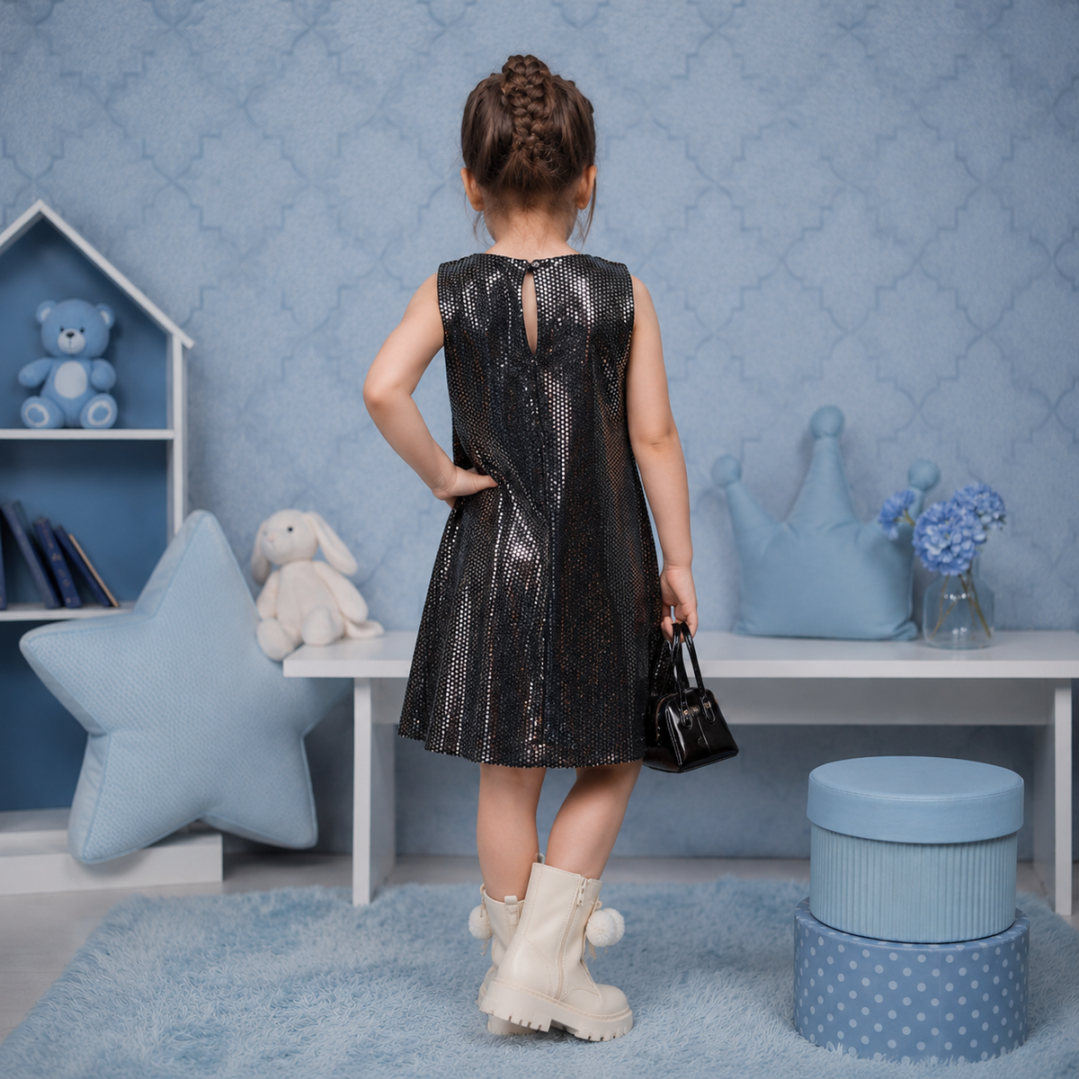 Black Sequin Dress