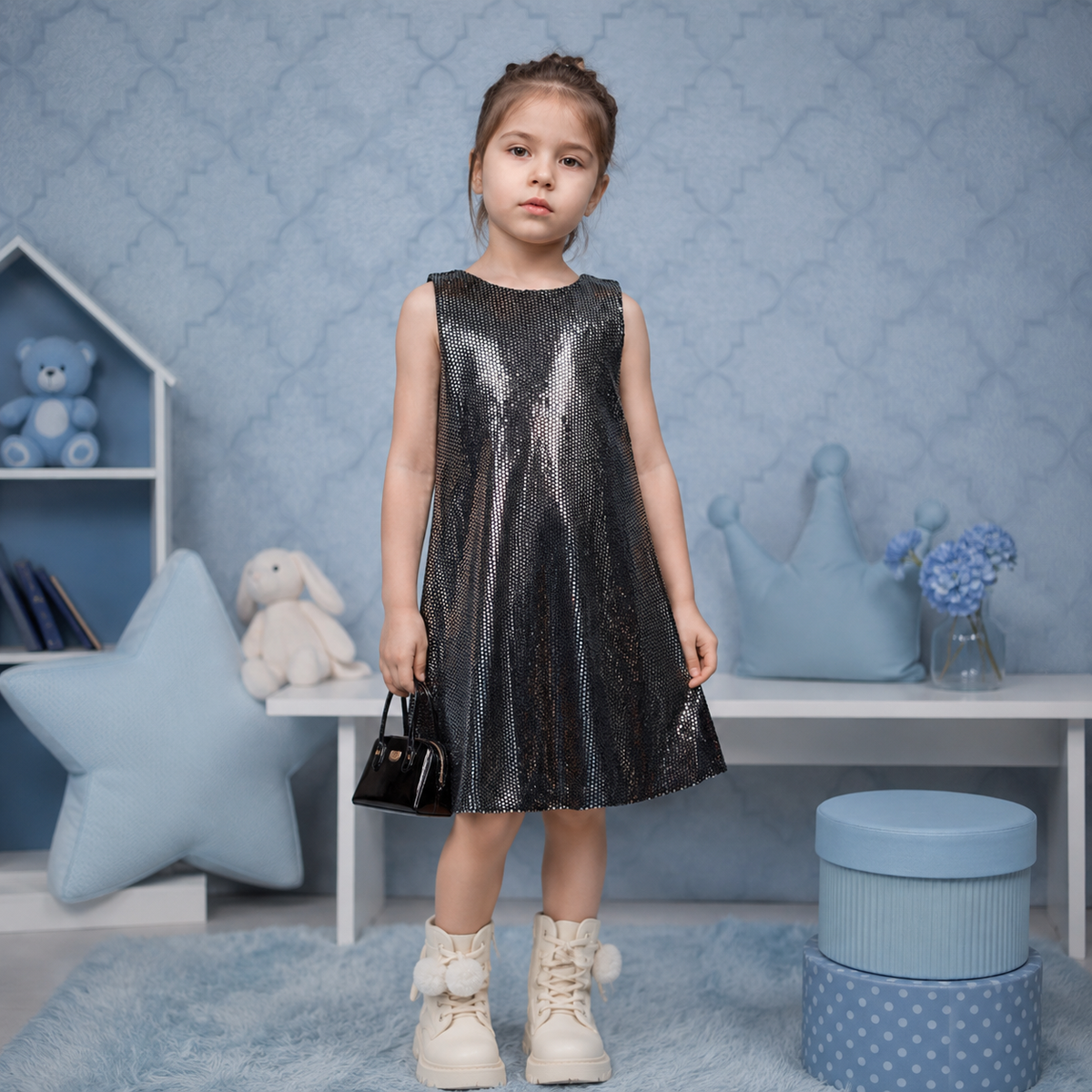 Black Sequin Dress