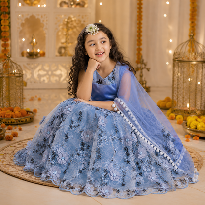 Blue Lehenga Choli – Elegant Festive Party Wear