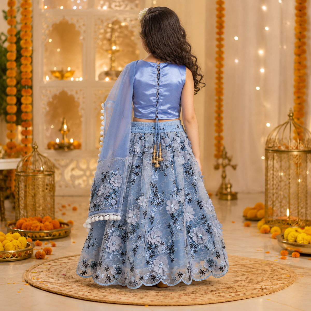 Blue Lehenga Choli – Elegant Festive Party Wear