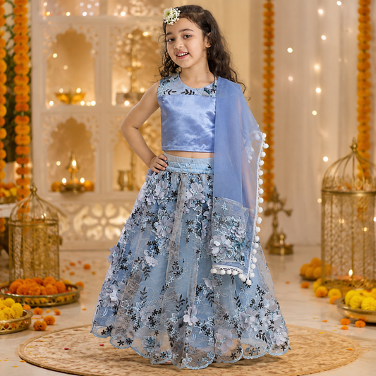 Blue Lehenga Choli – Elegant Festive Party Wear