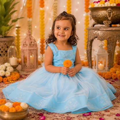 Lucknowi Embroidered Dress