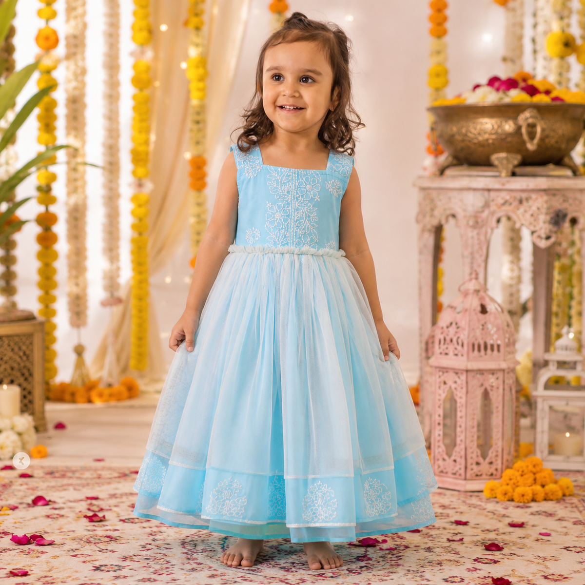 Lucknowi Embroidered Dress