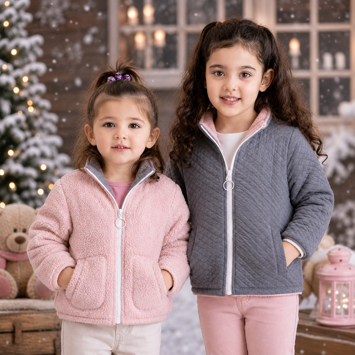 Pink and Grey Reversible Jacket